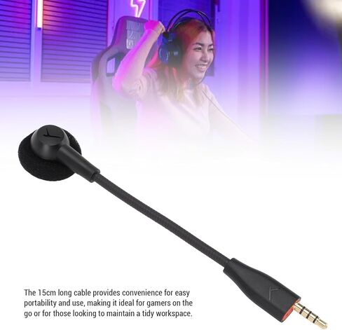 Gaming Headset Mic, High Sensitivity Microphone with Adjustable Gooseneck and 3.5mm Gold Plated Connector, for MMX100 MMX150 Headsets in Kuwait