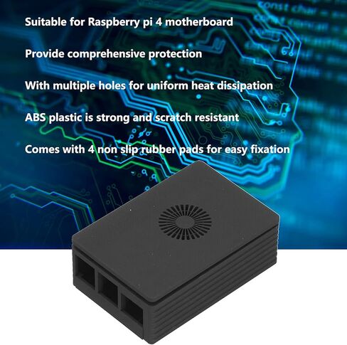 4 ABS Cooling Case with Heat Dissipation, Non - Slip Pads, and Easy Installation - Durable Protective Enclosure for Enhanced Performance and Stability in Kuwait