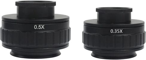 High Cloud C Mount Lens 0.35X 0.5X CTV Tricocular Body Microscope 25mm Camera Interface Microscope Camera Adapter (0.35X) in Saudi Arabia