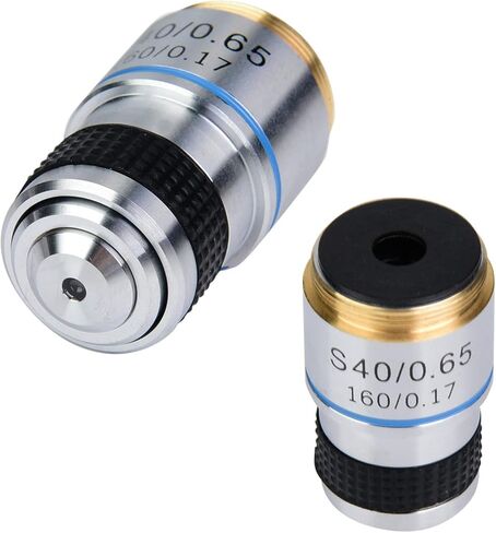 YWBL-WH 40X Achromatic Objective Lens, Aluminum Alloy, High Contrast for Biological Microscopes, 160mm Tube Length for Lab Education and Cell Observation in Kuwait