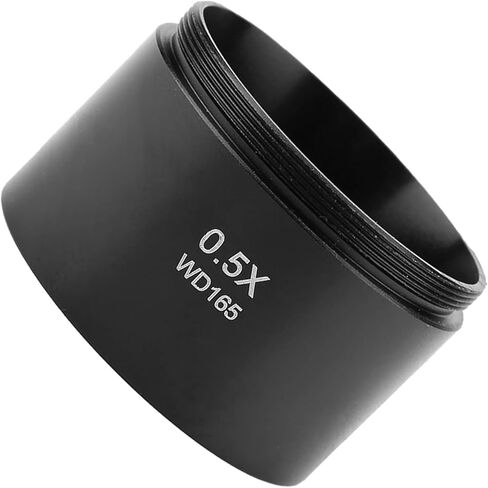 Oumefar 0.5X Magnification Stereo Microscope Objective Lens for Industry Video Microscope 48mm Mounting, Enlarged Field of View for Electronics Repairmen, MetalAluminum AlloyGlass in Kuwait