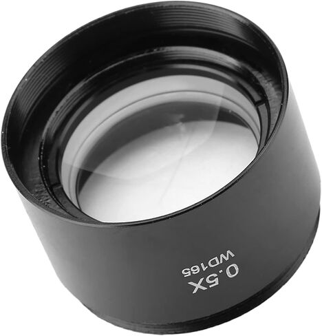 Oumefar 0.5X Magnification Stereo Microscope Objective Lens for Industry Video Microscope 48mm Mounting, Enlarged Field of View for Electronics Repairmen, MetalAluminum AlloyGlass in Kuwait