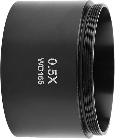 Oumefar 0.5X Magnification Stereo Microscope Objective Lens for Industry Video Microscope 48mm Mounting, Enlarged Field of View for Electronics Repairmen, MetalAluminum AlloyGlass in Kuwait