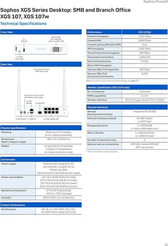 جدار حماية Sophos XGS 107 من الجيل التالي مع حماية قياسية، 3 سنوات (سلك طاقة أمريكي) (JA1Z3CSUS) in Kuwait
