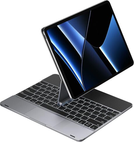 doqo for iPad Pro 13 inch (M5 2025 / M4 2024) Keyboard case 360° Rotatable Magic with Multi-Trackpad,Aluminum Alloy 7 Color Backlit Slim iPad Pro 13 in Kuwait