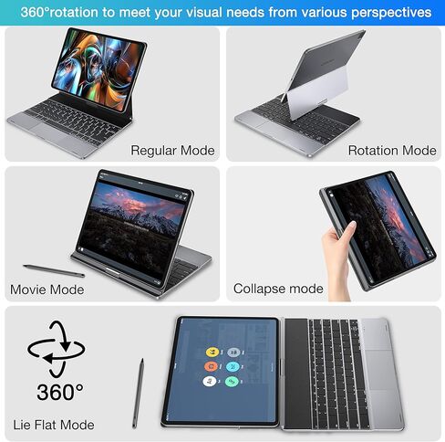 doqo for iPad Pro 13 inch (M5 2025 / M4 2024) Keyboard case 360° Rotatable Magic with Multi-Trackpad,Aluminum Alloy 7 Color Backlit Slim iPad Pro 13 in Kuwait