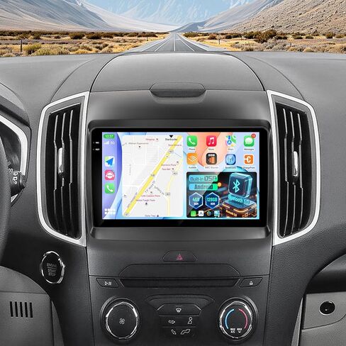 [4+128G] ترقية الراديو لسيارة Ford Edge 2016-2020: NHOPEEW 9 بوصة Android IPS Incell Touchscreen Edge Stereo - Carplay اللاسلكي وAndroid Auto، 5G/WiFi، GPS، BT5.0، صفحة رئيسية مخصصة + كاميرا احتياطية in Kuwait
