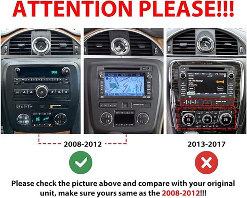 لـ Buick Enclave 2008-2012 Car CarPlay Android Auto Navigation Stereo GPS Radio Reverse Camera Display 9 "IPS Touchscreen Headunit Tablet Pad Media Player، إذا كان ذلك ممكنًا، رباعي النواة 2G+64G in Kuwait