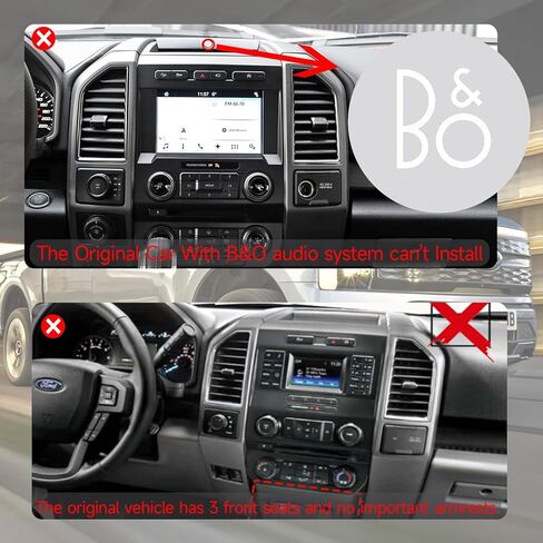 ستيريو سيارة 13.1 بوصة Android 14 لسيارة Ford F150 2015-2021، راديو سيارة 4 جيجابايت + 64 جيجابايت، Carplay لاسلكي وAndoird Auto، شاشة HD 1920 * 1200 2K، بلوتوث 5.0، ترقية وحدة رأس الملاحة GPS in Kuwait