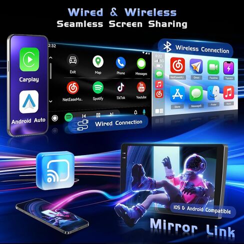 راديو ستيريو للسيارة 4+128 جيجا بايت Android 15 لسيارة Hyundai Sonata 2010-2015 Carplay Andorid Auto، شاشة لمس INCELL مقاس 9 بوصات ترقية GPS WiFi Bluetooth 5.0 FM/RDS EQ-32 SWC كاميرا احتياطية in Kuwait