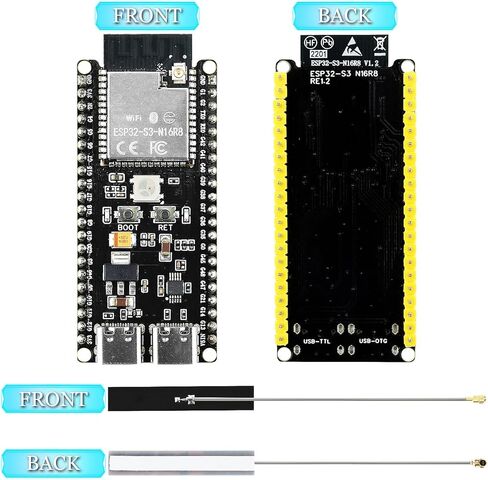 3PCS ESP32 S3 Development Board with Extended Antennas, Dual-Core N16R8, Type-C Port & CH340X Chip 42Pin, ESP32 S3 DevKit for Arduino in Kuwait