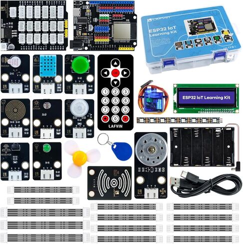 مجموعة تعلم LAFVIN ESP32 IoT مع ESP32 DevKit، وحدة RFID، شاشة LCD1602، برامج تعليمية مفصلة، ​​متوافقة مع Arduino IDE in Kuwait