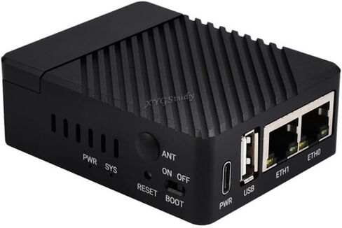 Mini Dual Gigabit Ethernet Mini-Computer Kit Designed for Raspberry Pi Compute Module 4 with Protection Metal Case (Assembled) (CM4-DUAL-ETH-MINI-BOX) in Kuwait
