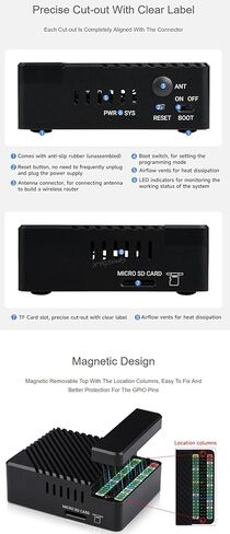 Mini Dual Gigabit Ethernet Mini-Computer Kit Designed for Raspberry Pi Compute Module 4 with Protection Metal Case (Assembled) (CM4-DUAL-ETH-MINI-BOX) in Kuwait