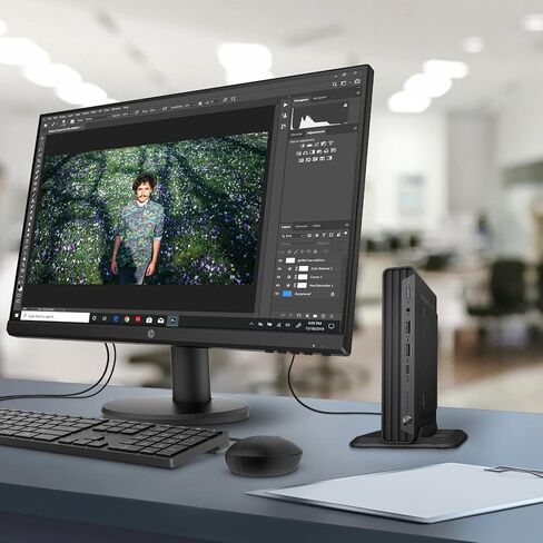 كمبيوتر مكتبي صغير HP ProDesk 600 G6، معالج i5-10500T، سداسي النواة، ذاكرة وصول عشوائي DDR4 سعة 16 جيجابايت، SSD 256 جيجابايت، لوحة مفاتيح وماوس، دعم 4K، واي فاي، بلوتوث، Windows 11 Pro (متجدد) in Kuwait