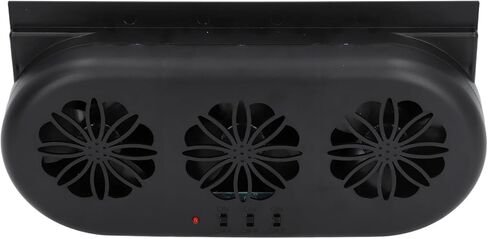 USB Powered Car Exhaust Fan, 3 Fans Rapid Cooling and Ventilation Fan, Vehicle Window Air Vent Radiator with Durable Construction, Ideal for General Types of Cars in Kuwait