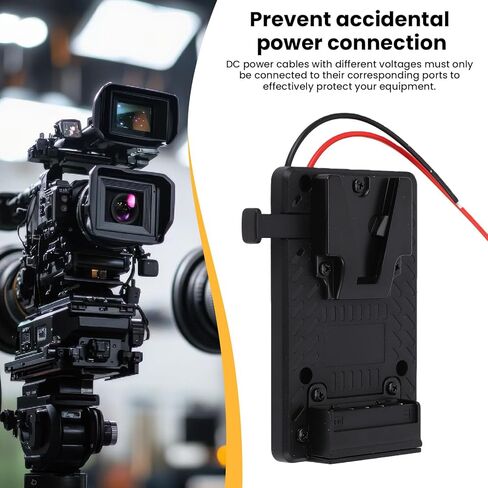 لوحة بطارية على شكل V Lock V Mount، لوحة تثبيت البطارية مع أسلاك مضادة للإدخال الخاطئ، مع مخرج D Tap DC، مثالية لجهاز مراقبة مجال الإضاءة LED لجهاز الكاميرا in Kuwait