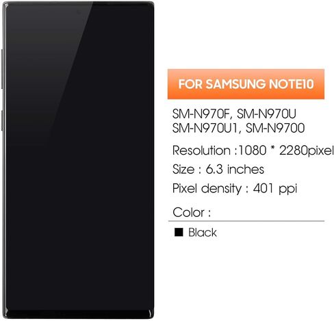 INCELL for Samsung Galaxy Note 10 Screen Replacement for Samsung Note 10 LCD Display SM-N970F, SM-N970U LCD Digitizer Touch Assembly Black with Frame in Kuwait