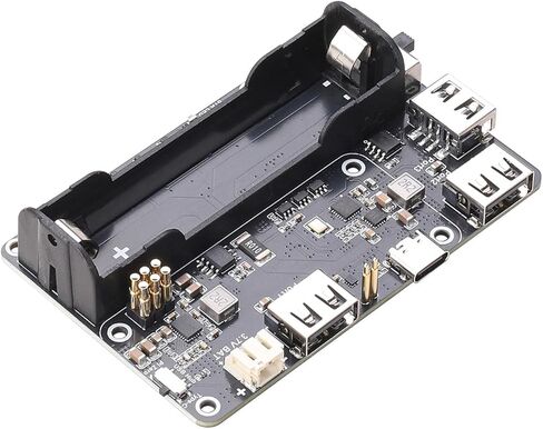 Pi Zero UPS HUB HAT for Raspberry Pi Zero Series, 3-Port USB 2.0 Expansion Board with Power Backup, 18650 Ba-ttery Holder, Smart Charge & Discharge Management in Kuwait