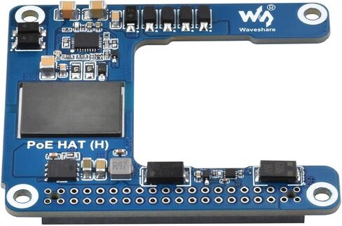waveshare PoE HAT (H) for Raspberry Pi 5 / CM 5,Power Over Ethernet HAT (H) Expansion Board,802.3af/at Network Standard,Isolated Switched-Mode Power Supply,5V 5A Output in Kuwait