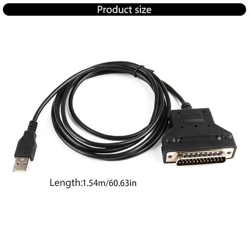 كابل توصيل ذكر USB إلى DB25 25Pin 25-Pin RS232 للطابعات القديمة وأدوات الآلات محول USB لنقل البيانات المستقر in Kuwait