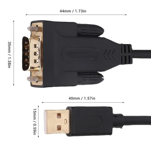 كابل تسلسلي ذكر Sorandy USB 2.0 إلى RS232 DB9، سلك نحاسي معلب بطول 3.93 قدم مع التوصيل والتشغيل، لـ 11، 10، 8، 7، XP، OS X، وسجلات النقد والطابعات in Kuwait