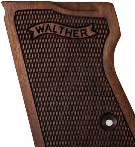 مقابض مسدس خشبية من Walther، خشب صلب بني مزخرف بنمط مربعات، متوافق مع موديلات PPK/S .22 LR و.380 ACP in Kuwait