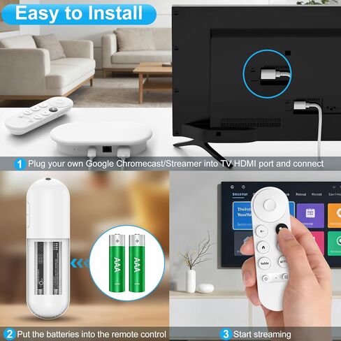 جهاز التحكم عن بعد الصوتي البديل لتلفزيون Google Chromecast 4K Snow TV، G9N9N جهاز التحكم عن بعد البديل لتلفزيون Google، GA01920-US، GA01409-US، GA01923-US، GA01919-US، GA02463-US، GA02464-US in Kuwait
