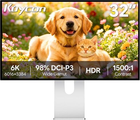 شاشة G32X 32 بوصة UHD 6K (6016 × 3384)، لوحة IPS، لون 10 بت، 99% sRGB، 98% DCI-P3، 60 هرتز، HDR، 5 مللي ثانية، 1500:1، 218PPI، العناية بالعين، مضادة للتوهج (الحد الأدنى - مع حامل) in Kuwait