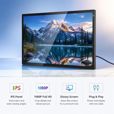 32" Digital Signage Display, Touchscreen Wall Mount Digital Signage, 400nits Advertising Display, Indoor Digital Signage, CMS/U-Disk Plug&Play, Split Screen, 7/24 Operation for Restaurant in Kuwait