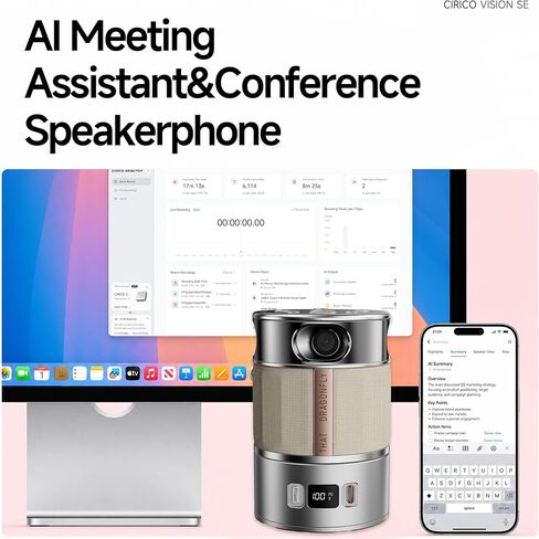 Vision SE AI Video Conferencing System with PC Client, 1080P Camera, 4-Camera Panorama, AI Conference Speakerphone, 3-Mic Array, Plug & Play Conference Camera for Zoom, Teams, Google Meet in Kuwait