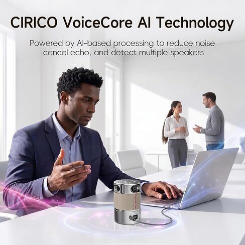 Vision SE AI Video Conferencing System with PC Client, 1080P Camera, 4-Camera Panorama, AI Conference Speakerphone, 3-Mic Array, Plug & Play Conference Camera for Zoom, Teams, Google Meet in Kuwait