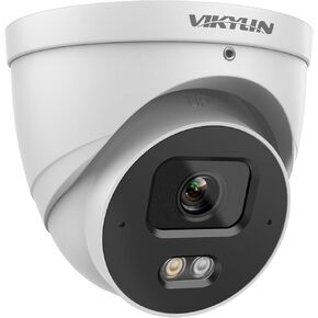 كاميرا VIKYLIN بدقة 4 ميجابكسل PoE IP مع حماية محيطية، رؤية ليلية ذكية ذات لون فاتح مزدوج 98 قدمًا، اكتشاف المركبات البشرية، ميكروفون مدمج، IP67 مقاوم للماء، فتحة بطاقة MicroSD مدمجة in Kuwait