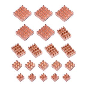 20 Pieces Pure Copper Heatsink Kit Pi 4B, Silent Cooling Solution with Thermal Pads, 4 Sizes Brass Heat Sinks Enhanced for Performance (5 Sets) in Kuwait