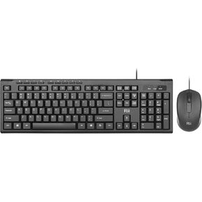 Wired Keyboard and Mouse Combo, Rii RK907 USB Ultra-Slim Compact USB Wired Keyboard and Mouse Combo for Mac and PC,Windows 10/8 / 7 / Vista/XP (Black) in Kuwait