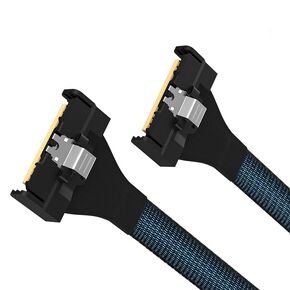 MCIO 8X إلى MCIO 8X كابل بيانات عالي السرعة من الرأس إلى الرأس المستقيم PCIe 5.0 بطول 80 سم in Kuwait
