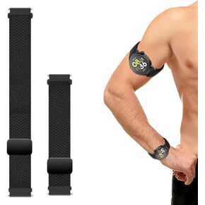 Harikiri 2 Pack 22mm حزام ساعة بمشبك مغناطيسي من النايلون قابل للتمدد متوافق مع COROS Pace 4/3/Pace Pro سريع الفك وحزام للكاحل والذراع، لـ COROS Apex 2 Pro/Pro/4 42 مم/46 مم للرجال والنساء بطول 22-38 سم in Kuwait