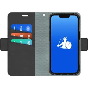 DefenderShield EMF Protection & 5G Anti Radiation iPhone XR Case - RFID Blocking EMF Shield Detachable Wallet Case with Magnetic Closure (Black) in Kuwait