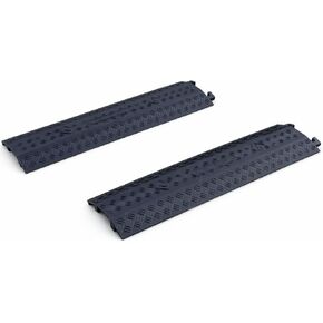 VIIBLE 2-Pack Black Small Drop Over Cable Ramp، سعة 2000 رطل، حامي شديد التحمل للخراطيم والأسلاك، آمن لحركة المرور العالية، خافي عيوب الحبل الداخلي/الخارجي. in Kuwait