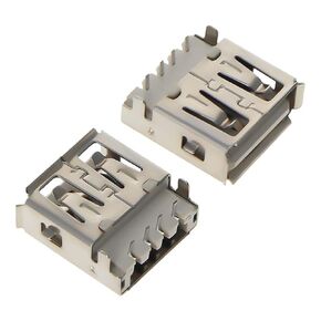 20Pcs PCB USB Connector USB-AF Female Jack 4 Pin 90 Degree with Ear Curled Edge,WuJuntool in Kuwait