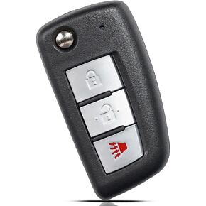 SUPALAND فليب مفتاح فوب استبدال يناسب لنيسان روغ 2014 2015 2016 2017 2018 2019 2020 بدون مفتاح التحكم عن بعد تقطيعه مفتاح FCC ID: CWTWB1G767 H0561-4BA1A 3 زر in Kuwait
