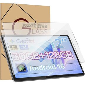 عبوتان من واقي الشاشة لجهاز FiryMid P108-A116C/SVITOO P12 Android Tablet مقاس 12 بوصة، طبقة زجاجية مقواة مقاومة للخدش عالية الدقة، حماية من السقوط، حساسة للمس، مضادة لبصمات الأصابع in Kuwait