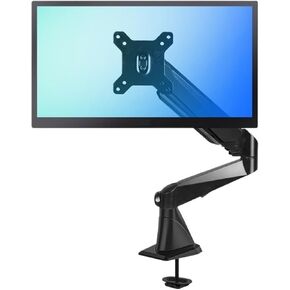 Monitor Arm Single Monitor Mount, Gas Spring Monitor Arm Desk Mount with Clamp, Fully Adjustable Single Monitor Arm Fits 15-27 Inch Screens, Holds Up to 17.6 Lbs Monitor -Black in Kuwait