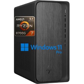 كمبيوتر سطح المكتب HP OmniDesk M02 Business AI، AMD Ryzen 7-8700G (يصل إلى 5.1 جيجا هرتز)، ذاكرة الوصول العشوائي DDR5 سعة 64 جيجابايت، SSD 2 تيرابايت، USB-C، رسومات Radeon 780M، Wi-Fi 6، دعم العرض المزدوج HDMI + DP، لوحة المفاتيح اللاسلكية KB&M، Win 11 Pr in Kuwait