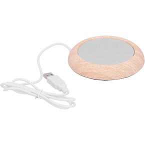 وسادة تسخين تعمل بمنفذ USB، حصيرة أنيقة لتدفئة الأكواب لشرب الشاي والقهوة، تصميم خشبي محبب، للوازم المنزلية in Kuwait
