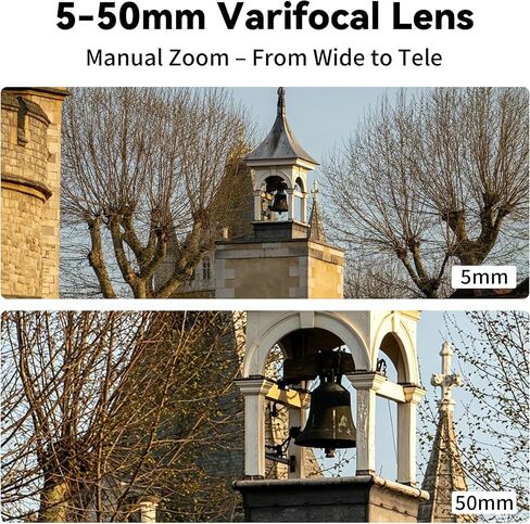 2MP H.264 USB Camera, 1080p 30fps Low Power Webcam with Microphone, CS Manual 5-50mm Zoom Lens, Industrial USB Camera for Scanner, 3D Printer, Simple Surveillance, Robot in Kuwait