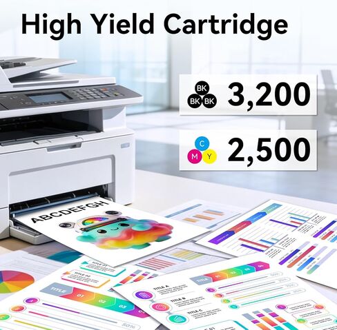Compatible 218X Toner Cartridge Replacement for HP 218X Toner Cartridge Compatible for HP Color LaserJet pro MFP 3301sdw 3301fdw 3301cdw 3201dw Printer (Color, 4-Pack) in Kuwait
