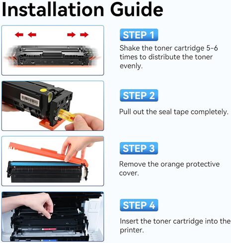 Compatible 218X Toner Cartridge Replacement for HP 218X Toner Cartridge Compatible for HP Color LaserJet pro MFP 3301sdw 3301fdw 3301cdw 3201dw Printer (Color, 4-Pack) in Kuwait