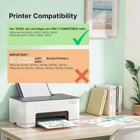 910XL Ink Cartridges for HP Printers (4-Pack) Black Cyan Magenta Yellow Replacement for HP 910XL Ink Cartridges Combo Pack Works for OfficeJet 8010 8020 8020, 8030 Series Printer 3JB41AN in Kuwait