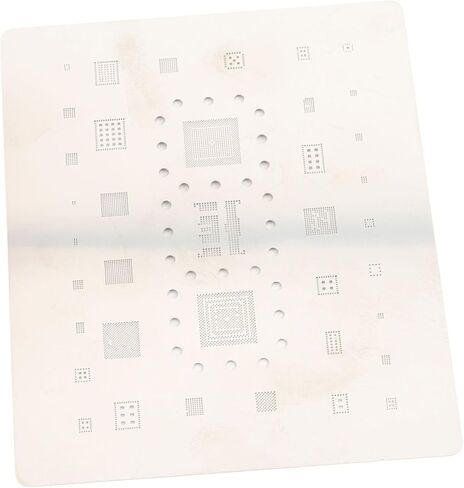 Fafeicy Phone Tin Reballing Stencil, Stainless Steel, Quick Tin Coating and Precise Positioning, Compatible with A53 A536 CPU in Kuwait